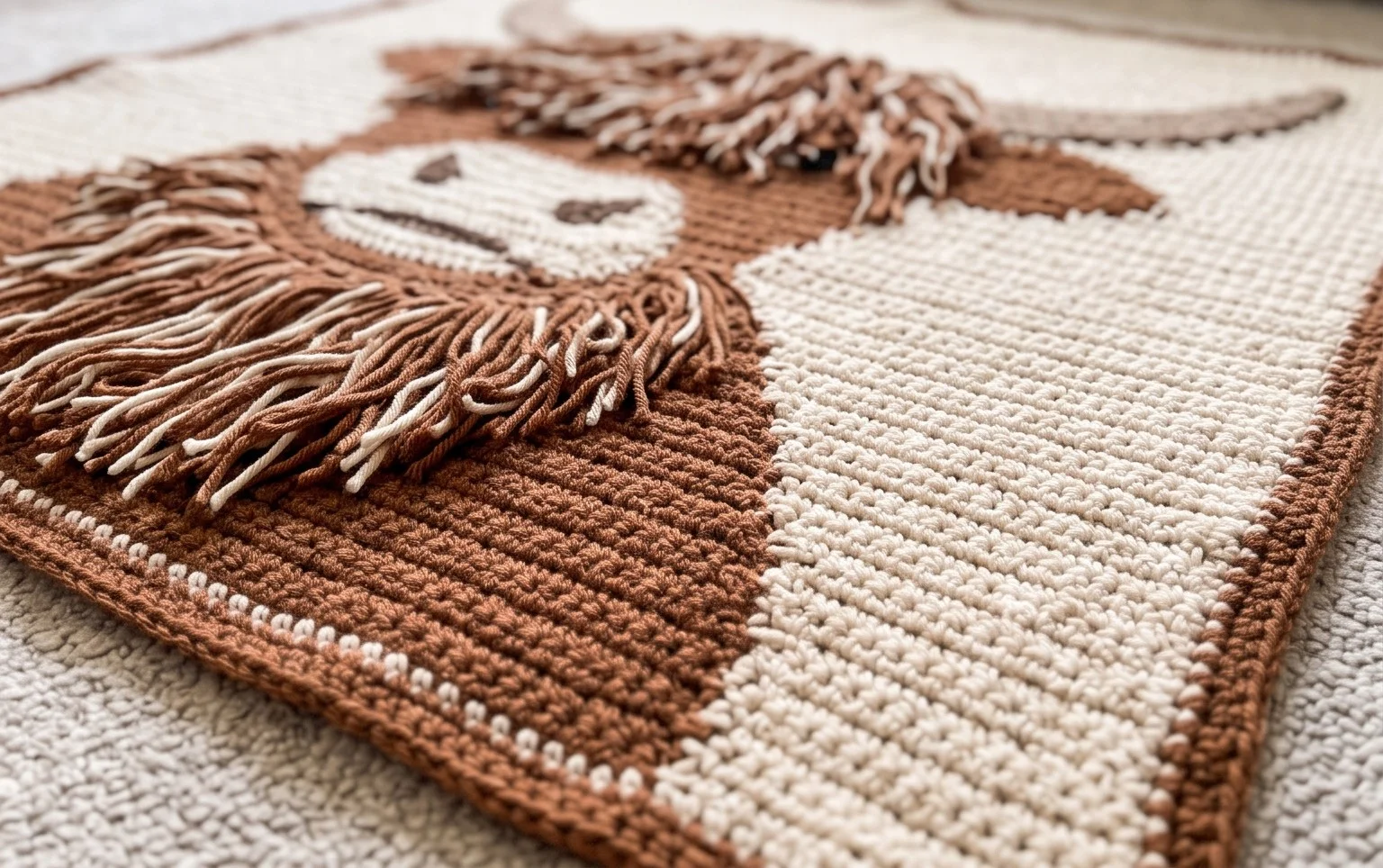 3in1 Highland Cow Baby Blanket | Crafting Happiness